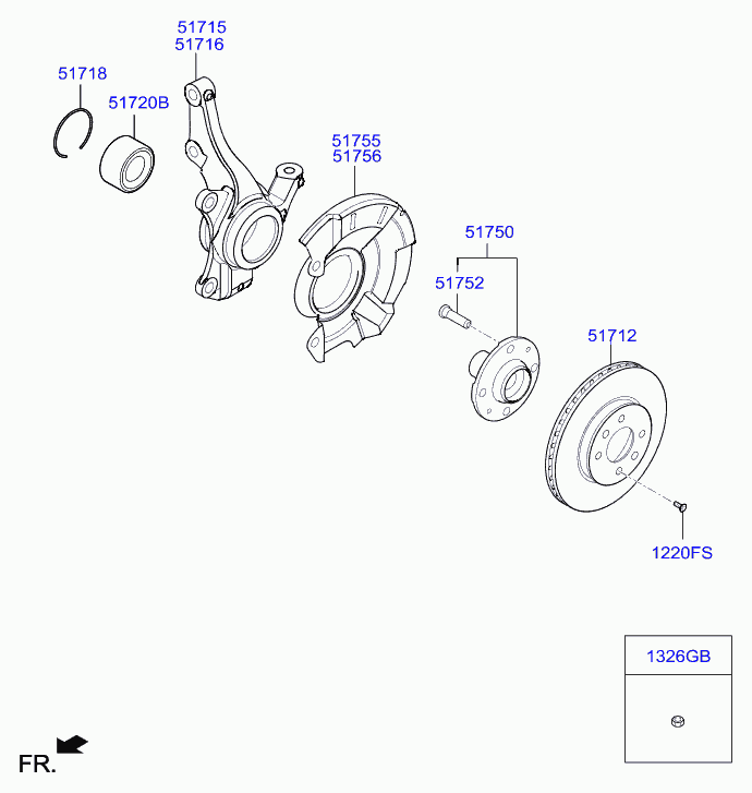 Hyundai 51712C8000 - Тормозной диск autospares.lv