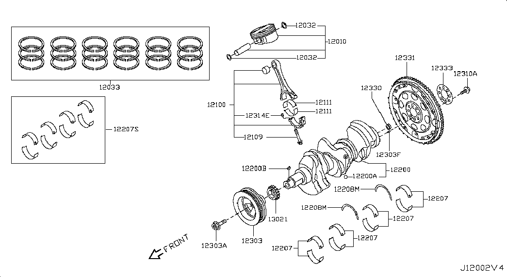 NISSAN 13021-JK20A - Комплект цепи привода распредвала autospares.lv