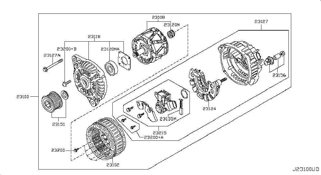 Infiniti 231515X21A - Шкив генератора, муфта autospares.lv