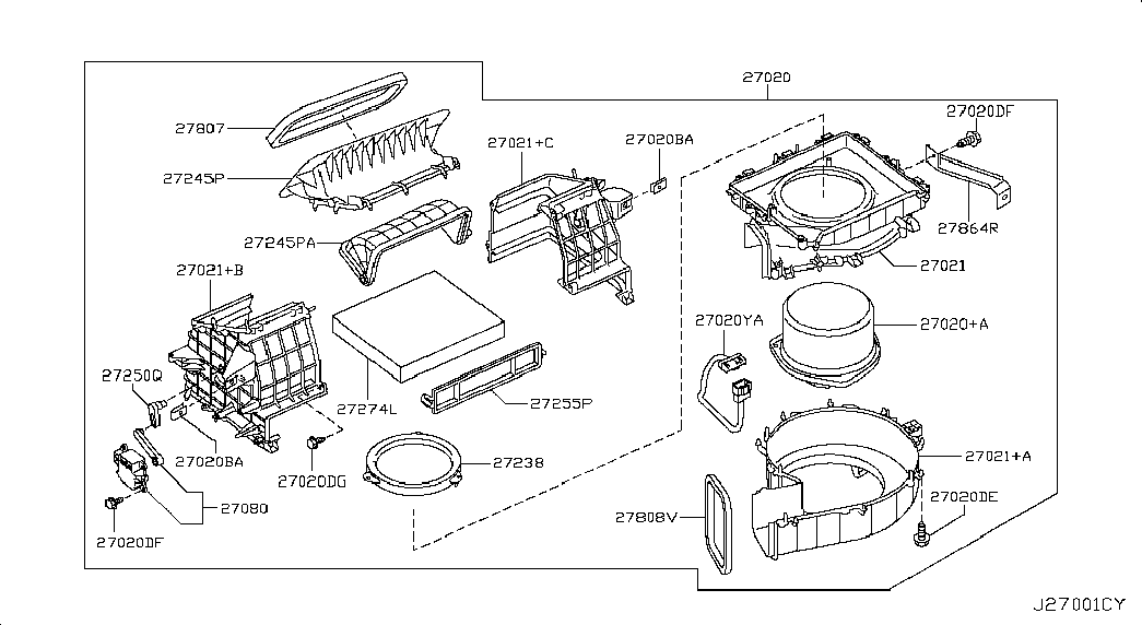 NISSAN 27277-EG025 - Фильтр воздуха в салоне autospares.lv