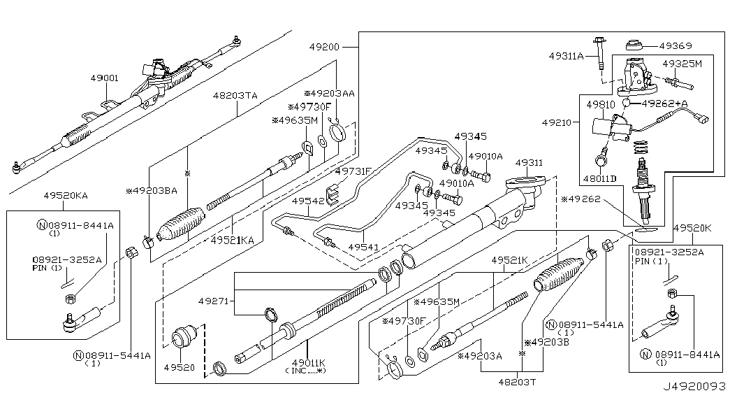 NISSAN 48204-AL585 - Осевой шарнир, рулевая тяга autospares.lv