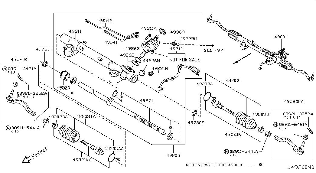 Infiniti D8521 1CA0A - Осевой шарнир, рулевая тяга autospares.lv