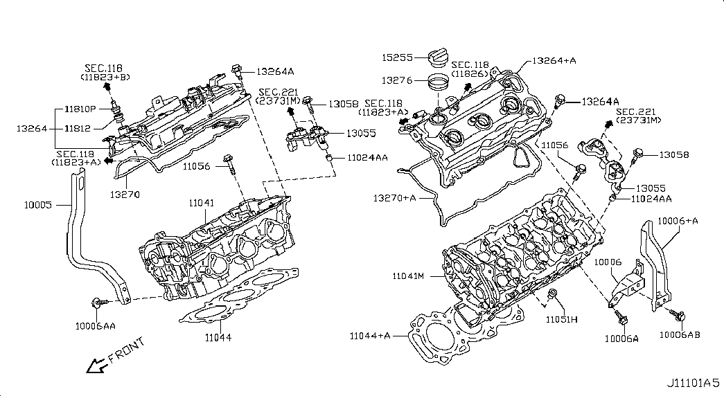 NISSAN 11044JK21A - Прокладка, головка цилиндра autospares.lv