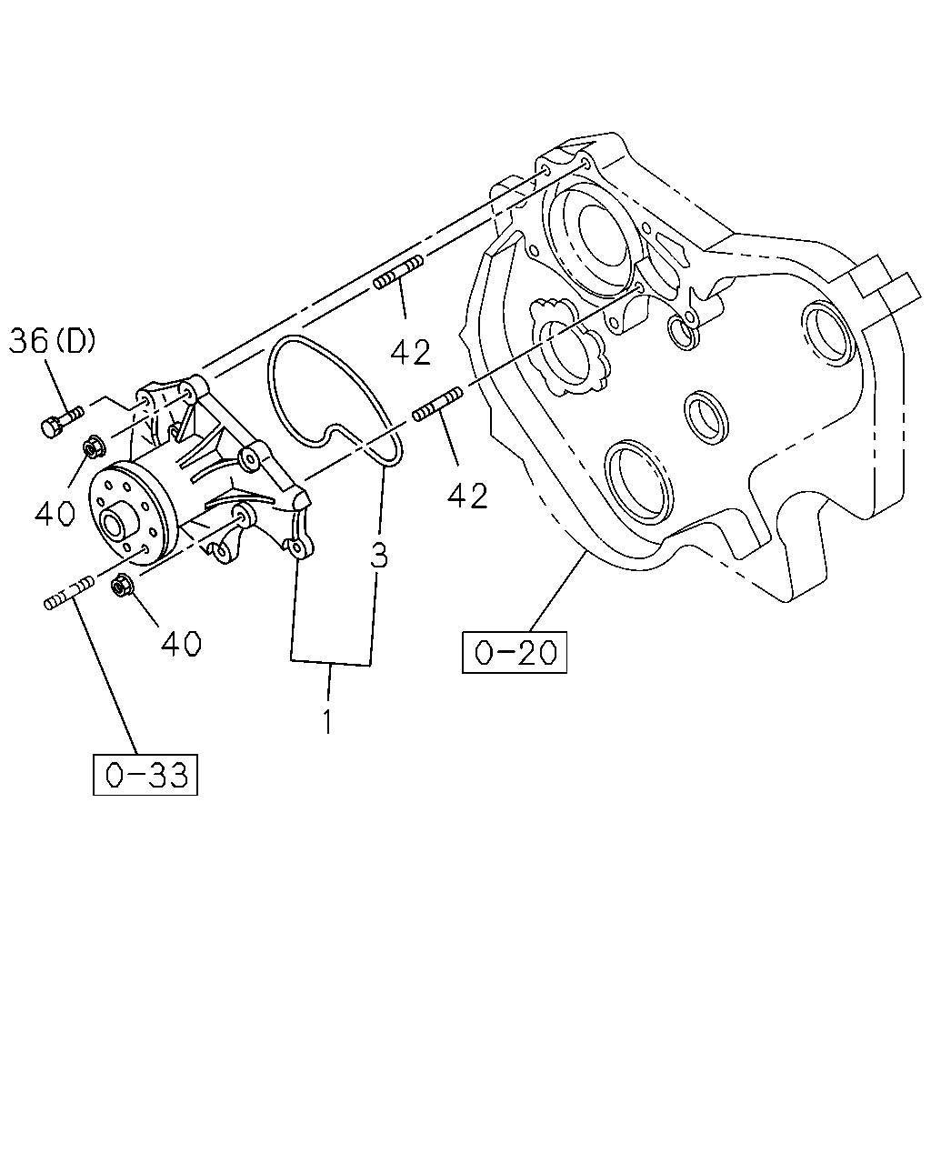 ISUZU 8.97167.554.0 - Водяной насос autospares.lv