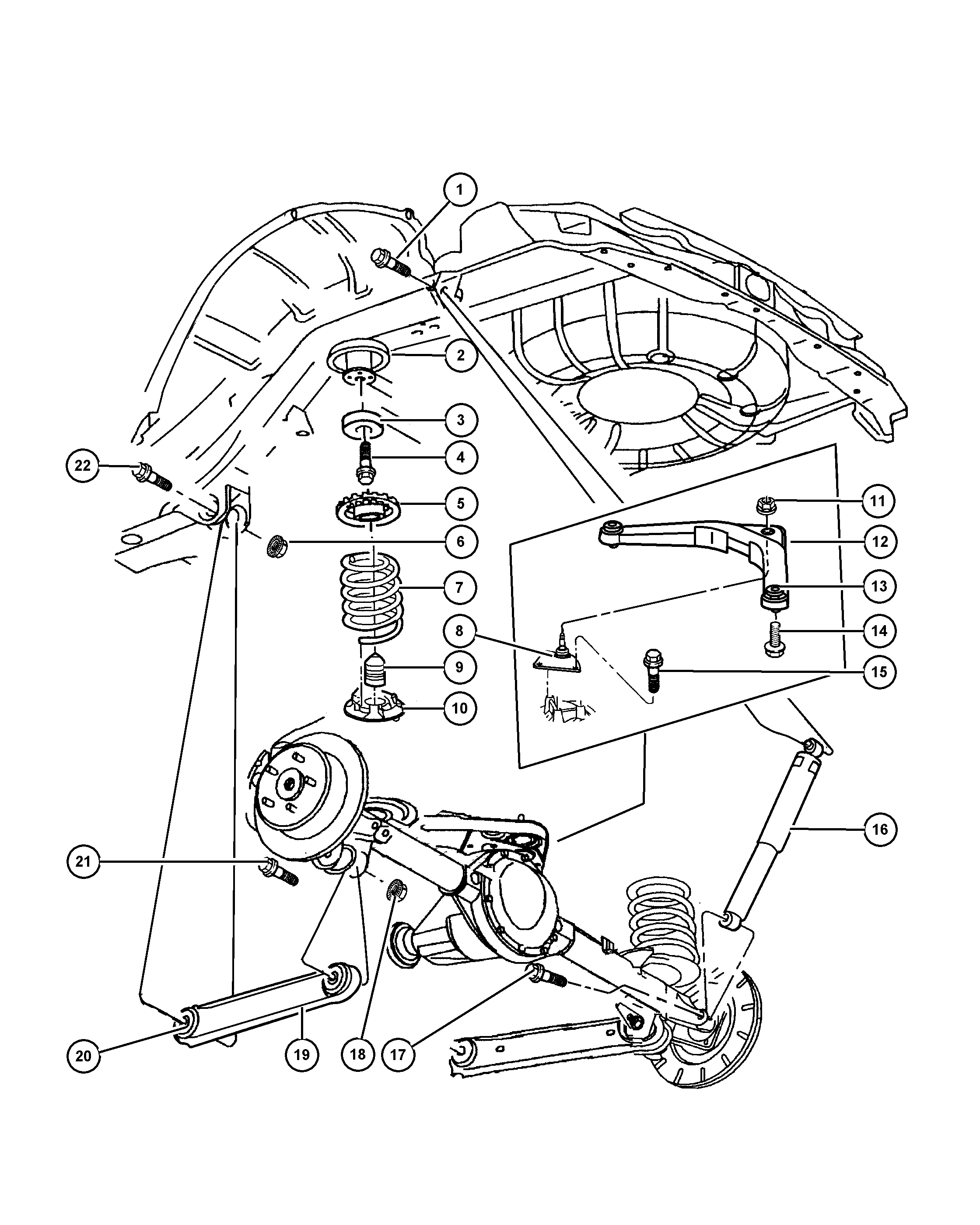 Chrysler 52088 221AE - Амортизатор autospares.lv