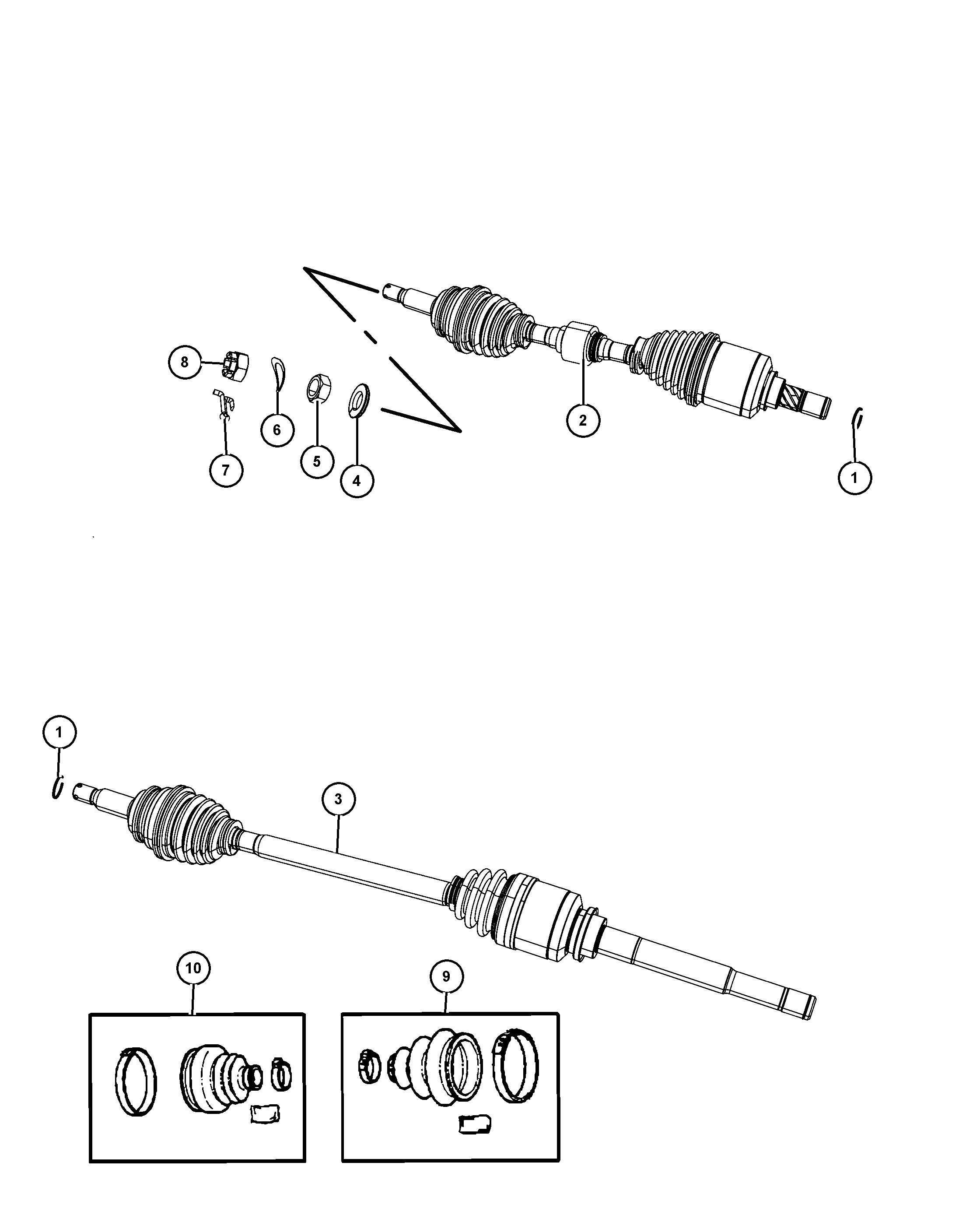 Chrysler 5273 438AD - Пыльник, приводной вал autospares.lv