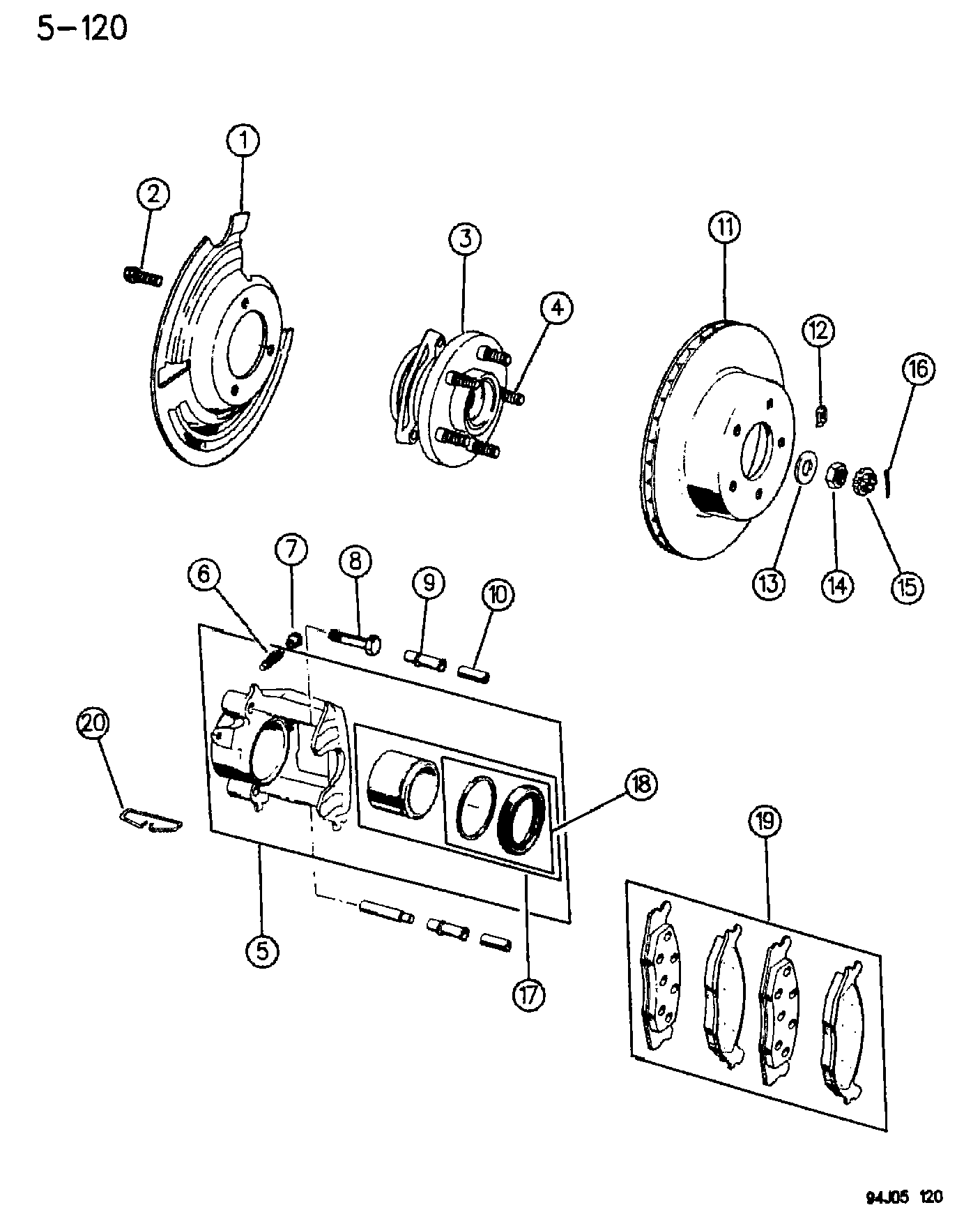 Jeep 4778 058 - Тормозные колодки, дисковые, комплект autospares.lv