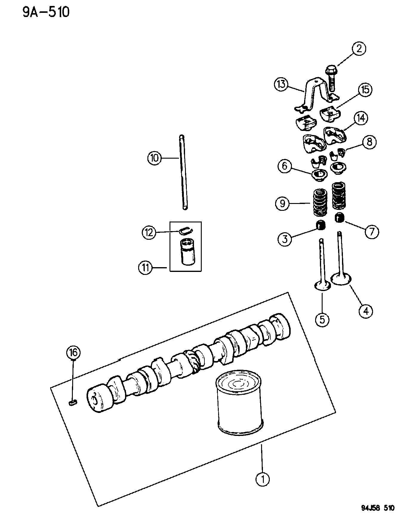 Chrysler J3189 883 - TAPPET, VALVE HYDRAULIC autospares.lv