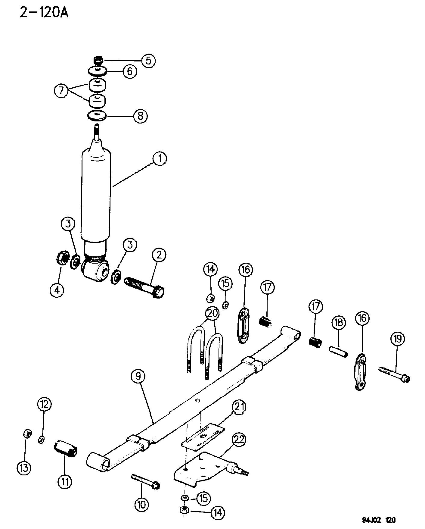 Chrysler 8350 2866 - SHOCK ABSORBER autospares.lv