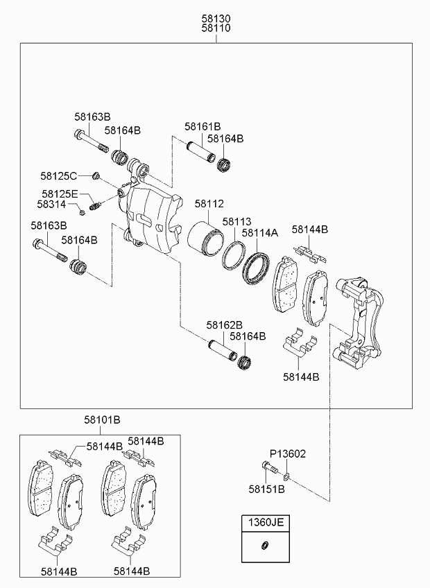 KIA 5813007500 - Тормозной суппорт autospares.lv