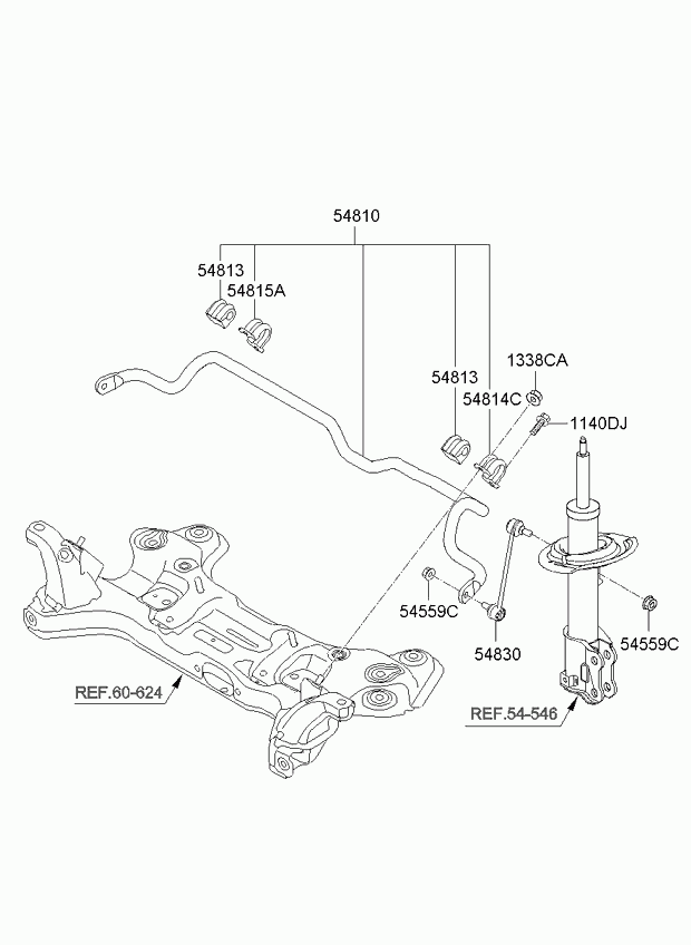 KIA 54830-A6000 - Тяга / стойка, стабилизатор autospares.lv