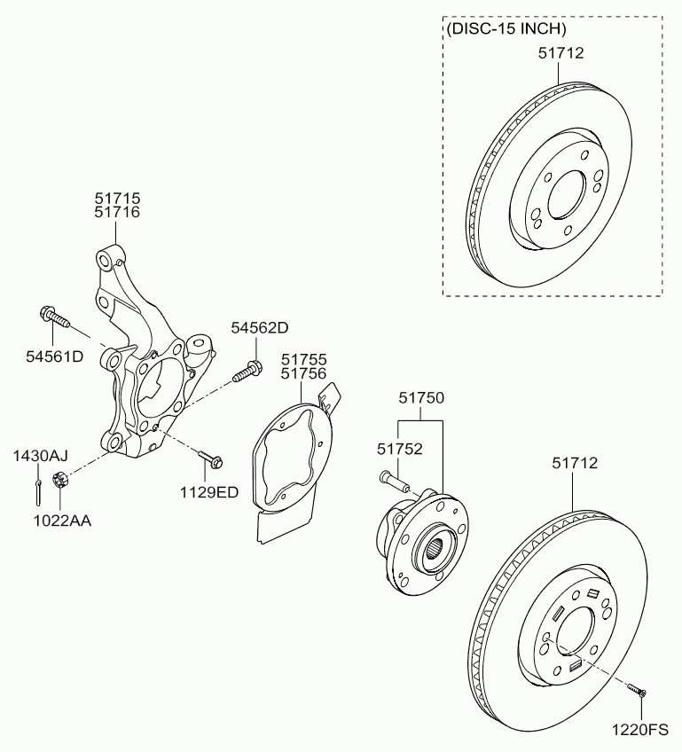 KIA 51712 2V000 - Тормозной диск autospares.lv