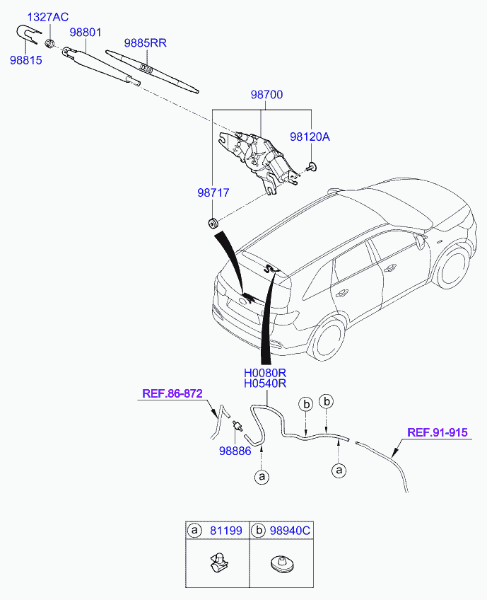 KIA 98850-C5100 - Щетка стеклоочистителя autospares.lv