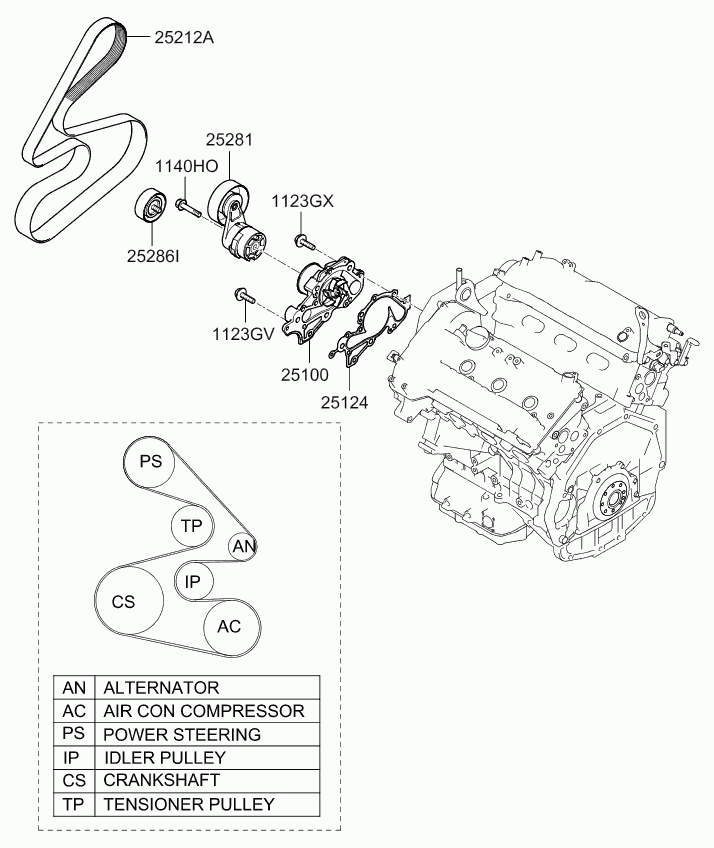 KIA 25100-3E001 - Водяной насос autospares.lv