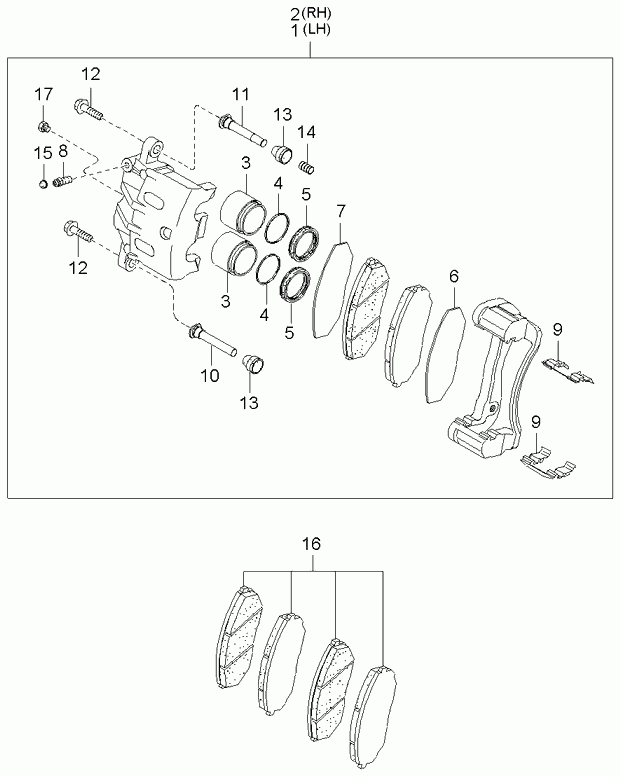 KIA 581013EU01 - Тормозные колодки, дисковые, комплект autospares.lv