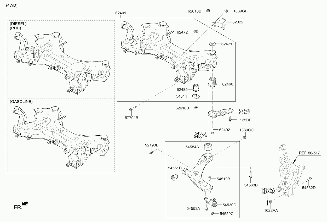 KIA 54584 C5000 - Сайлентблок, рычаг подвески колеса autospares.lv