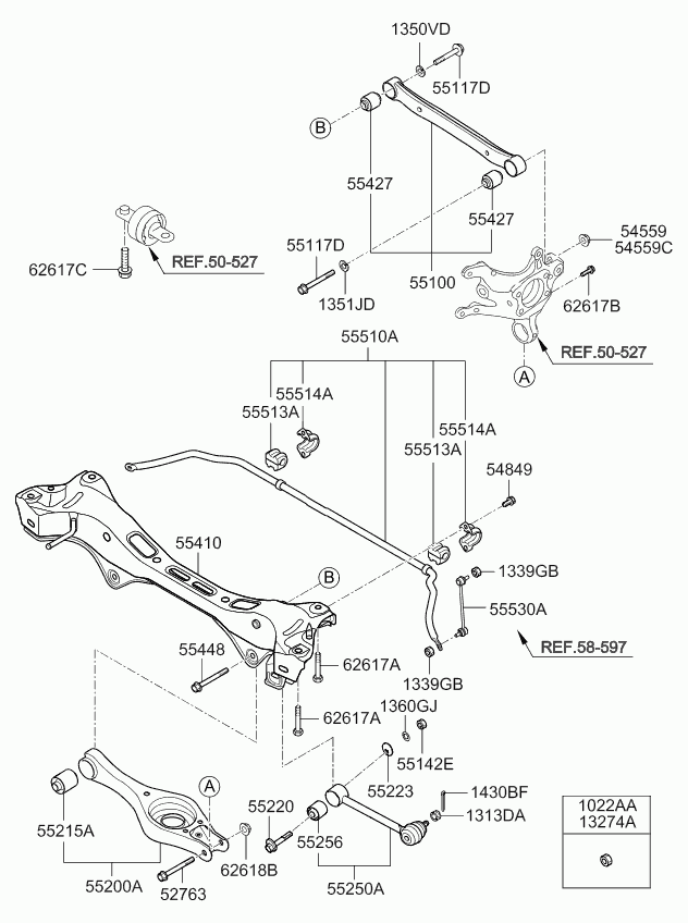 Hyundai 55250-1H000 - Рычаг подвески колеса autospares.lv