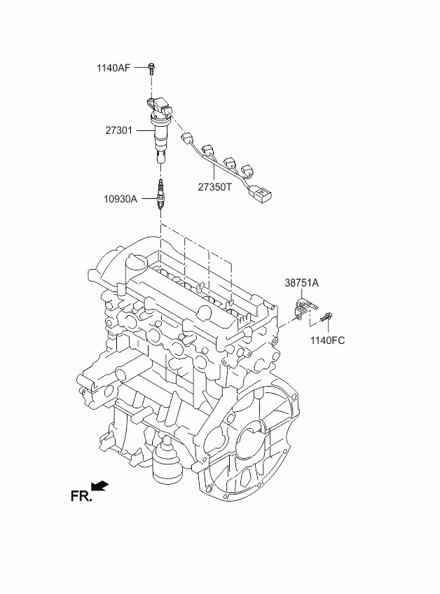 Hyundai 27301-03200 - Катушка зажигания autospares.lv