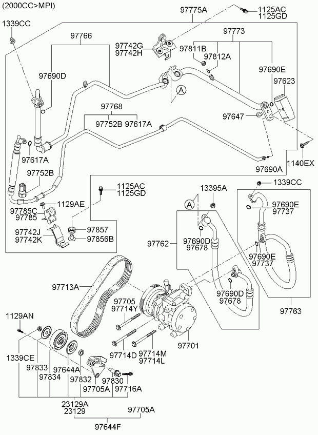 KIA 97713-2D100 - Поликлиновой ремень autospares.lv