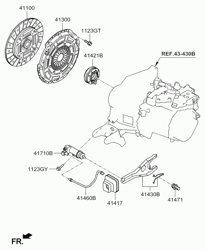 Hyundai 41100-26021 - Диск сцепления, фрикцион autospares.lv