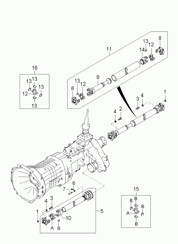 Hyundai 495983E000 - Карданный шарнир с крестовиной autospares.lv