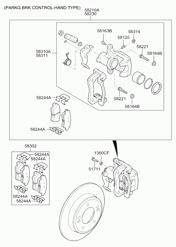 Opel 58302-A2A30 - Тормозные колодки, дисковые, комплект autospares.lv