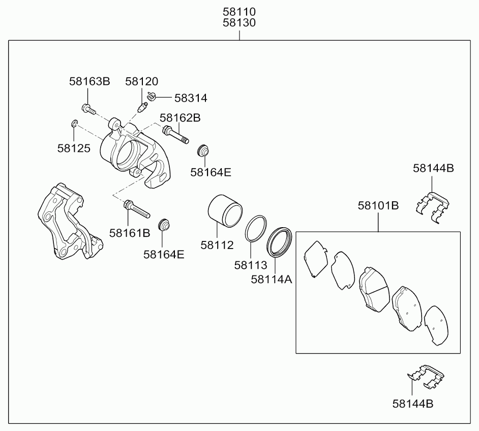 KIA 58110-1H000 - Тормозной суппорт autospares.lv