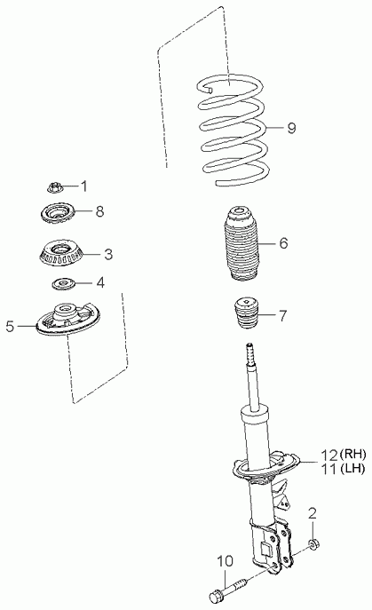 KIA 54612-07000 - Опора стойки амортизатора, подушка autospares.lv