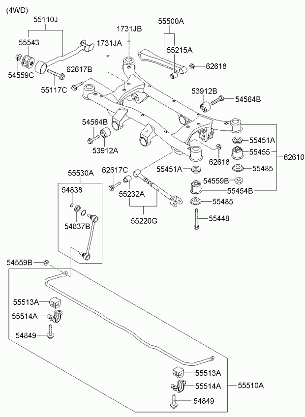 KIA 545591F000 - Гайка, выпускной коллектор autospares.lv