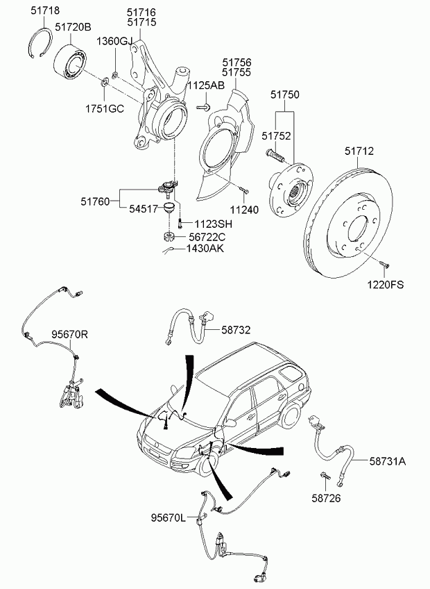 KIA 517121F000 - Тормозной диск autospares.lv