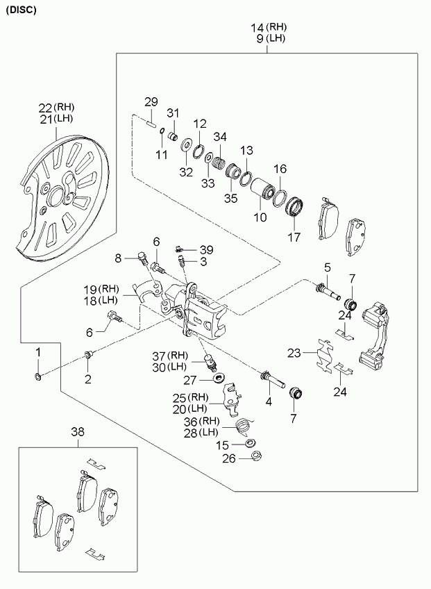 KIA 58233-28300 - Ремкомплект, тормозной суппорт autospares.lv