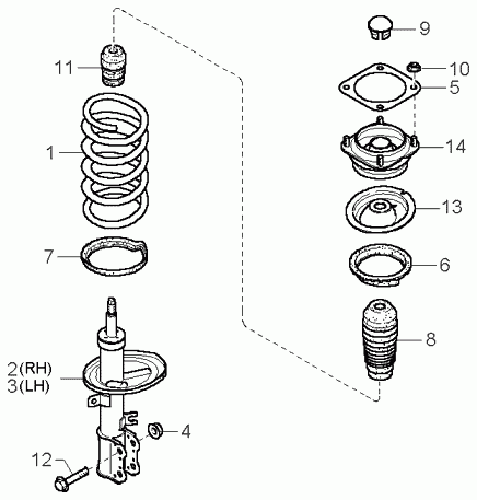 KIA 0K2FA34380 - Опора стойки амортизатора, подушка autospares.lv