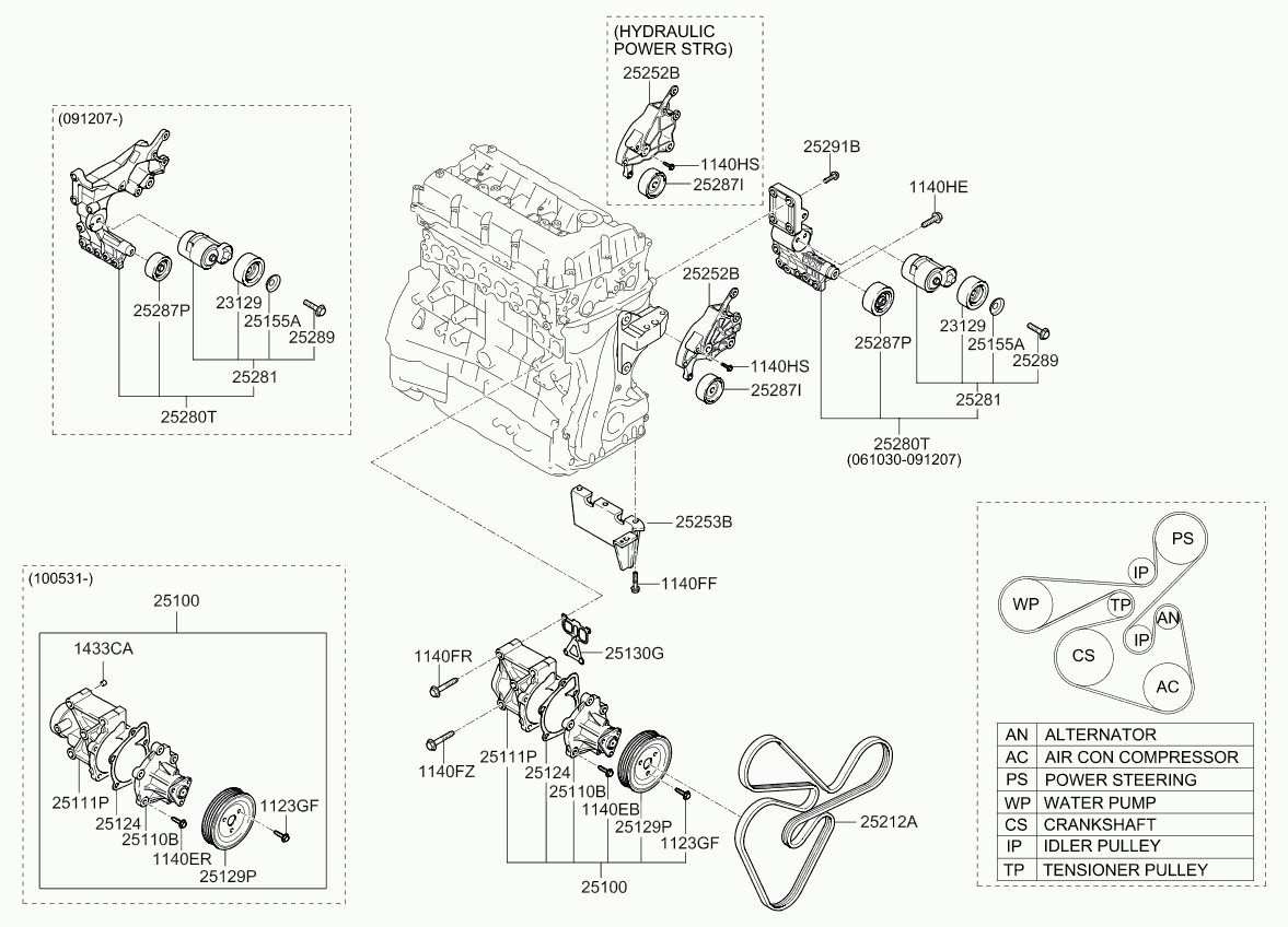 Hyundai 25110-25002 - Водяной насос autospares.lv