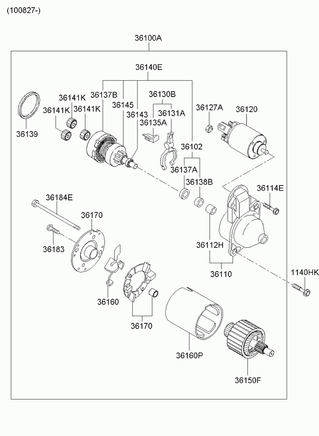 KIA 36100--2680 0 - Стартер autospares.lv