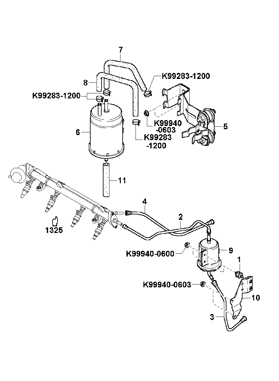 KIA 0 K9BV 20490 - Топливный фильтр autospares.lv