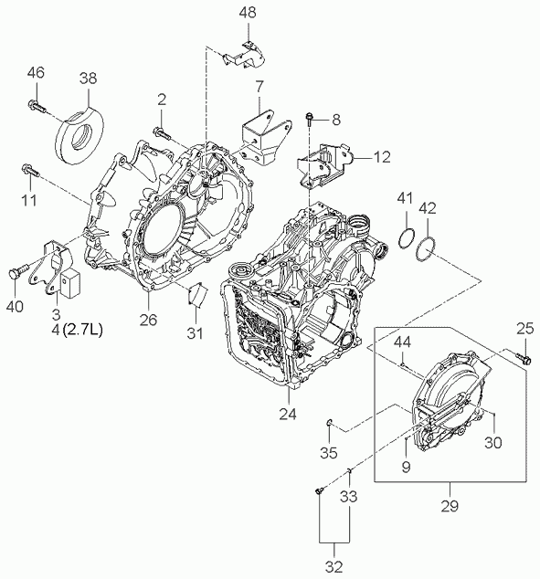 KIA 4632139010 - Гидрофильтр, автоматическая коробка передач autospares.lv