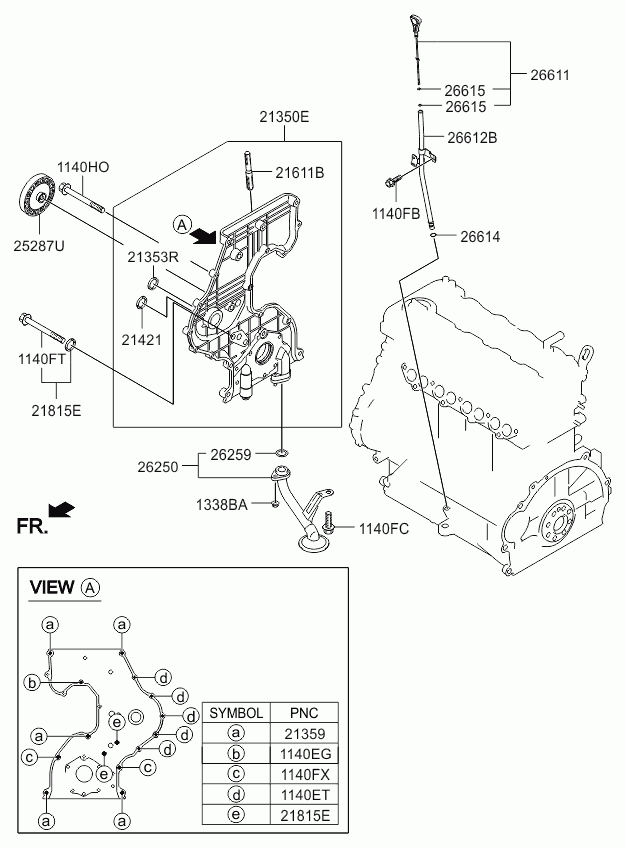 KIA 25287-2A-010 - Ролик, поликлиновый ремень autospares.lv