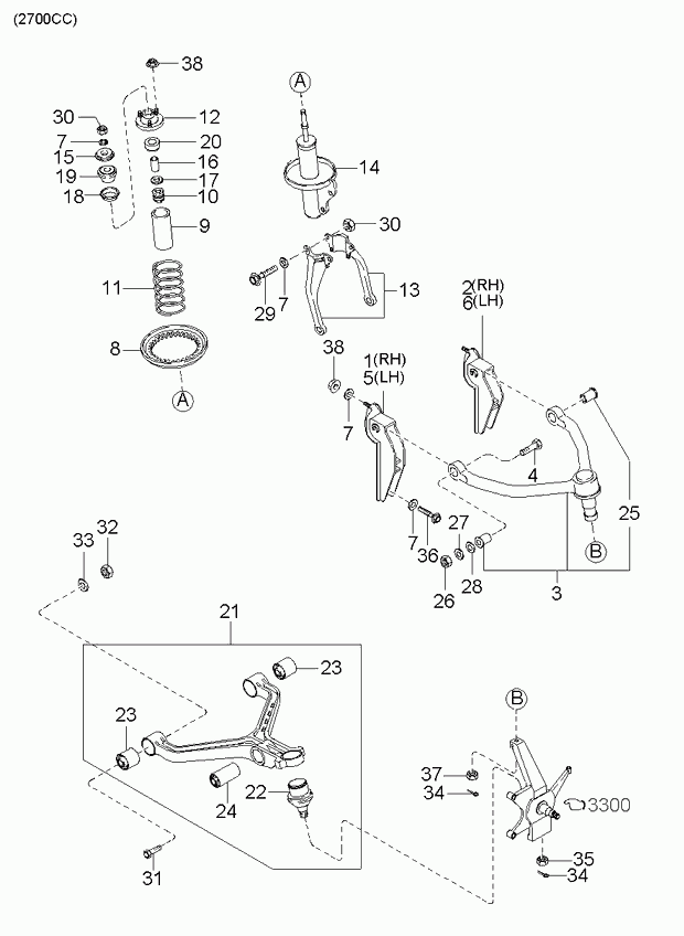 KIA 0K01134111 - Пылезащитный комплект, амортизатор autospares.lv