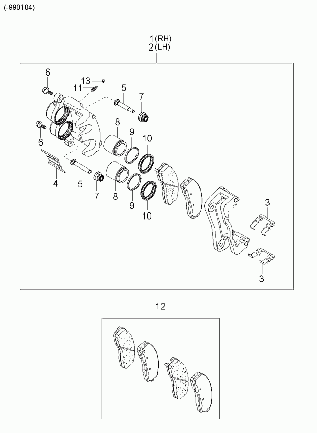 KIA 0K75A-33-651 - Поршень, корпус скобы тормоза autospares.lv