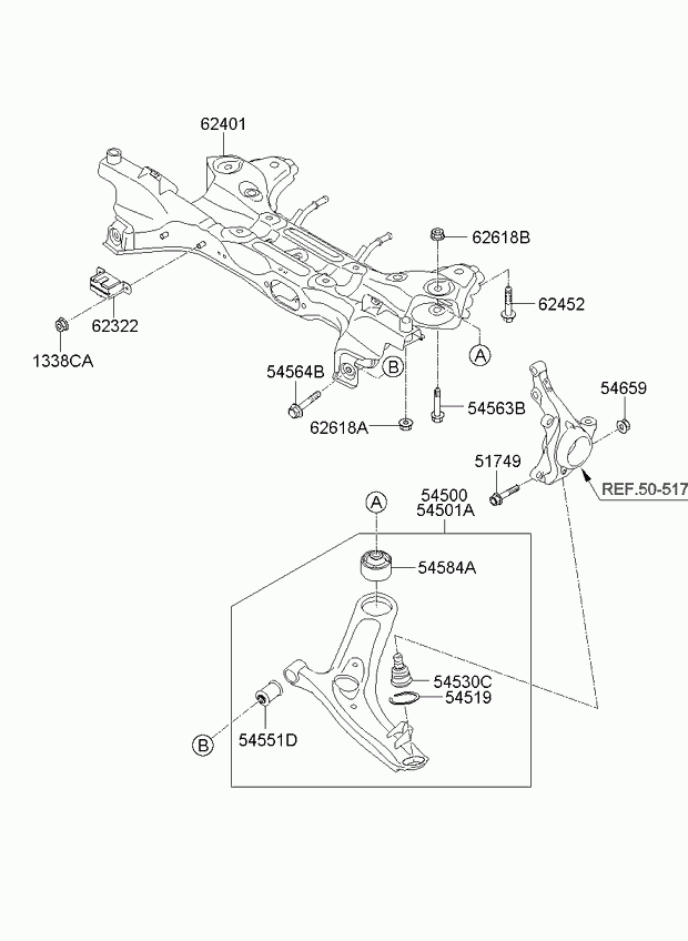 KIA (DYK) 54584-2K000 - Bush - front lower arm (g) autospares.lv