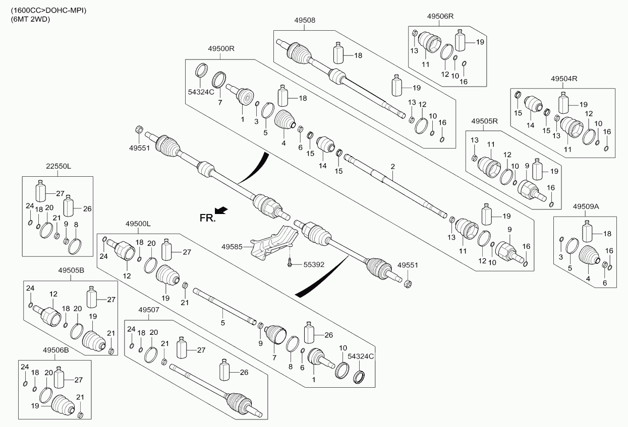 KIA 49542A7180 - Пыльник, приводной вал autospares.lv