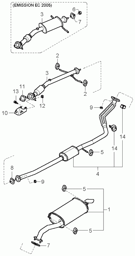 KIA 0 K054 13 483A - Прокладка, труба выхлопного газа autospares.lv