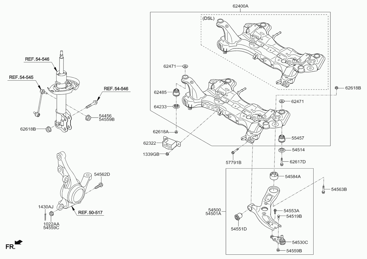 KIA 54501 A4000 - Рычаг подвески колеса autospares.lv