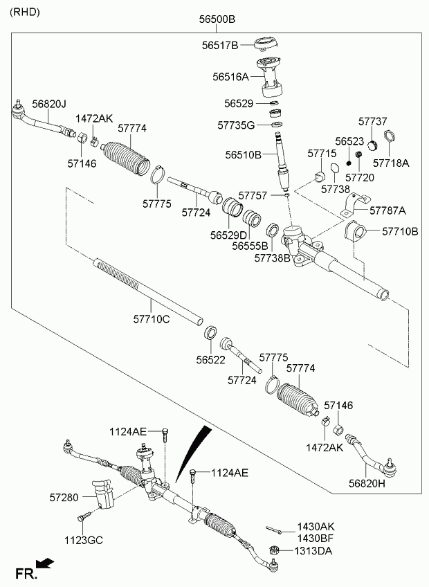 KIA 56820-3S500 - Наконечник рулевой тяги, шарнир autospares.lv