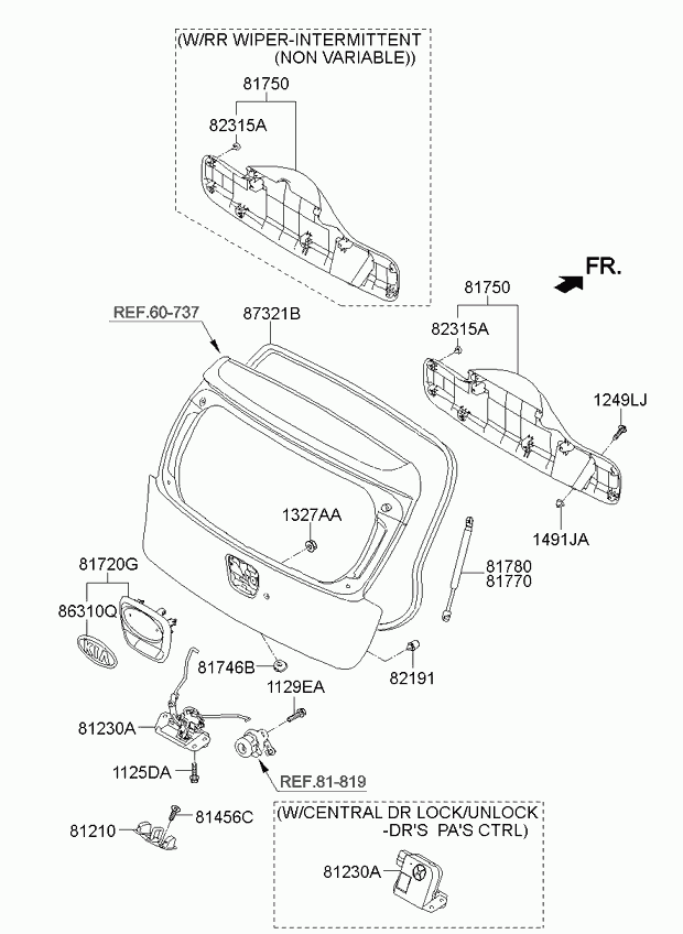 KIA 817801Y010 - Газовая пружина, упор autospares.lv