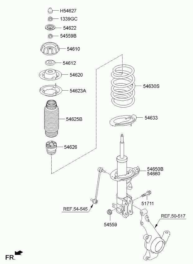 KIA 54611-1Y000 - Опора стойки амортизатора, подушка autospares.lv