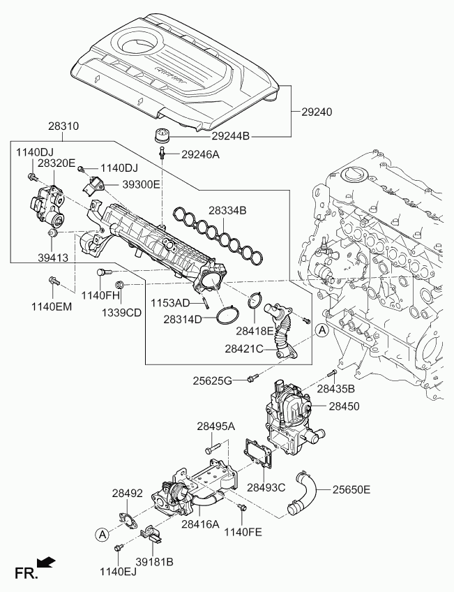 Hyundai 284102A600 - Клапан возврата ОГ autospares.lv