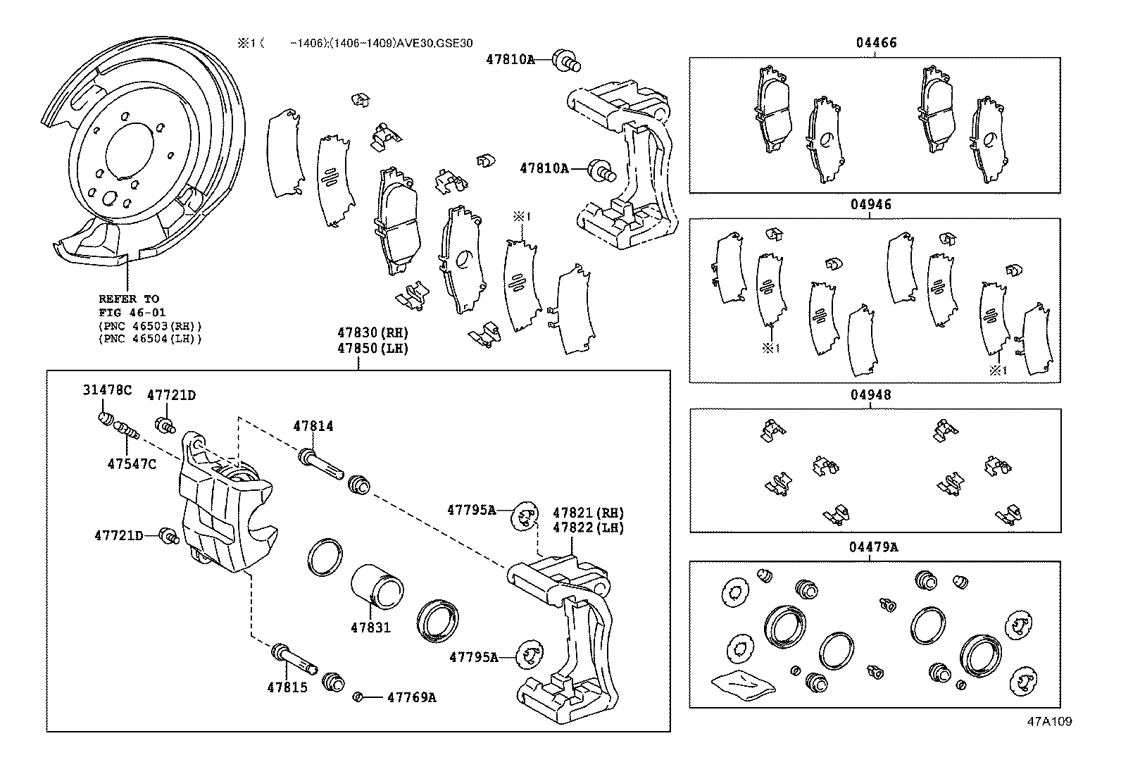 LEXUS 0446630280 - Тормозные колодки, дисковые, комплект autospares.lv