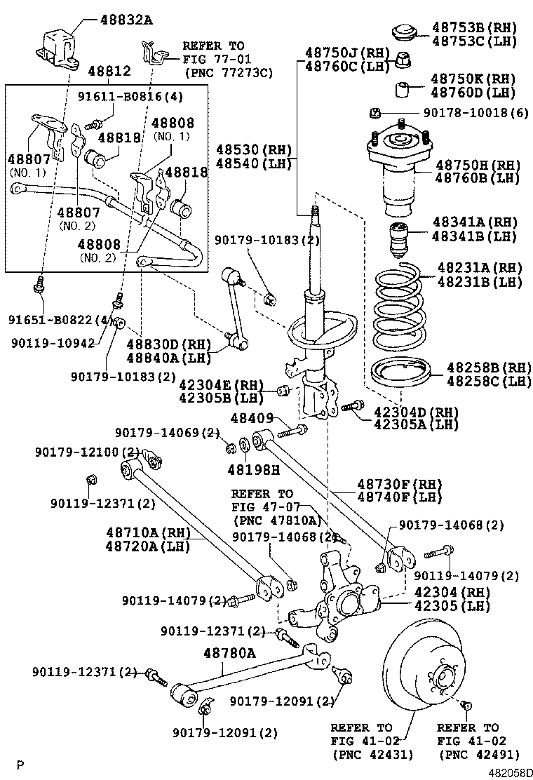 LEXUS 48730-48110 - Рычаг подвески колеса autospares.lv