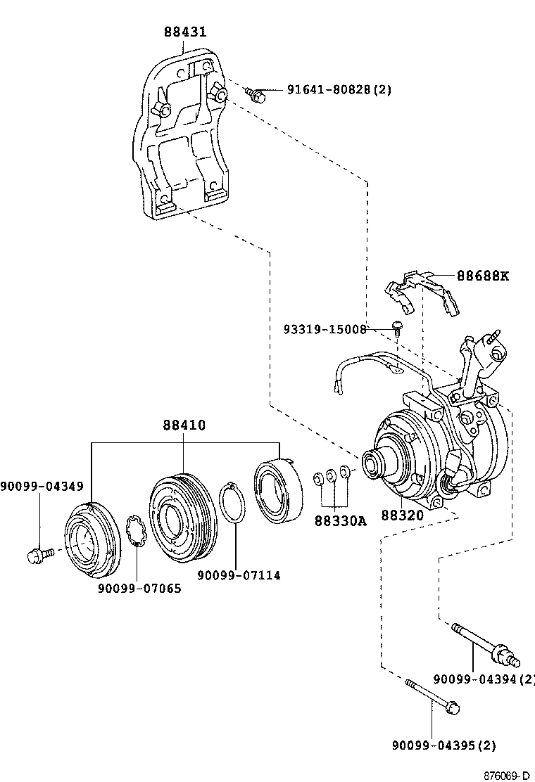 TOYOTA 88320-48060 - Компрессор кондиционера autospares.lv